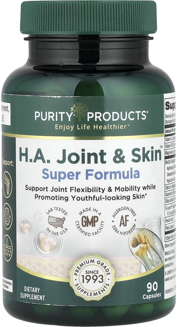 몸관리하세요 겨울입니다 Purity Products H.A. Joint & Skin™ 슈퍼 포뮬라 캡슐 90정 특별관리진행, PurityProductsHAJointSkin슈퍼포뮬라, 1개 - 쿠팡