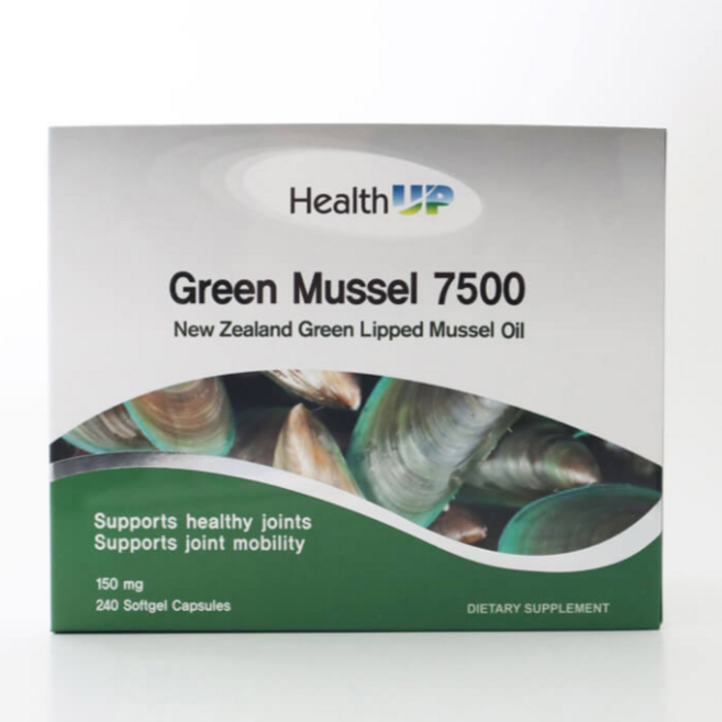 뉴질랜드 헬스업 그린머슬 초록잎홍합7500 240캡슐, 1박스, 240정