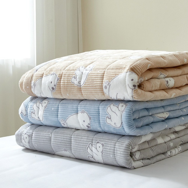 부드러운 착번 밍크극세사 폴라베어 겨울이불 리버서블 베개커버 이불패드세트 이불배게세트