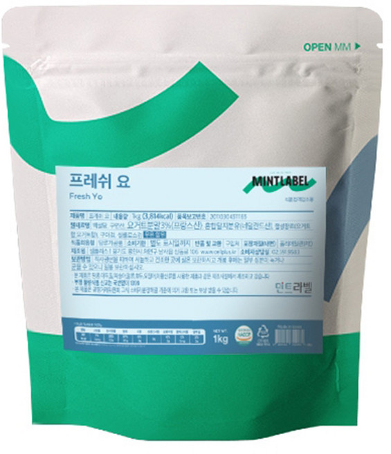 민트라벨 프레쉬요 1kg 1박스 12개, 1개입