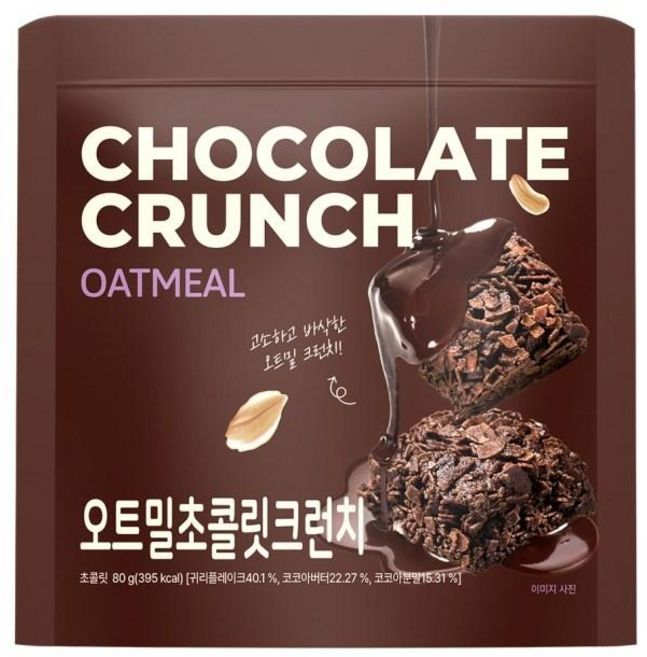 [달콤진] 오트밀초콜릿크런치 80g, 1개