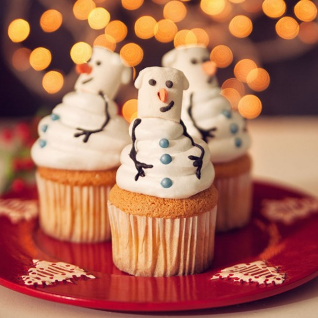 마쉬멜로우포함 눈사람 머핀 베이킹 밀키트 DIY, 4개, 500g
