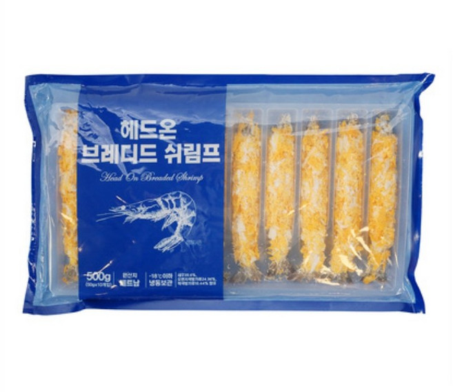 헤드온 브레디드 쉬림프, 1개, 500g