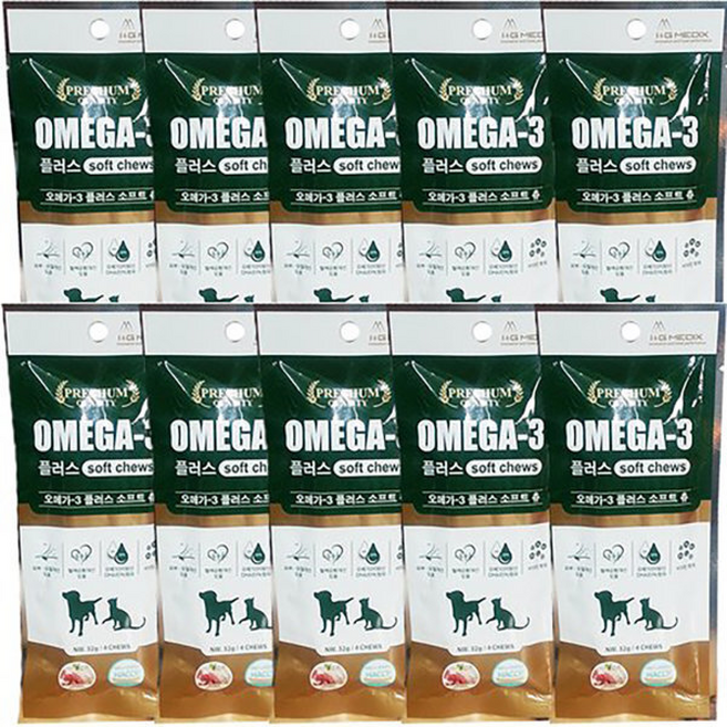 프리미엄오메가3플러스 소프트츄 x/기능성간식, 10개
