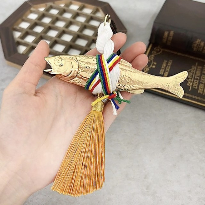 무사고 차량용 액막이 황금 명태 차걸이 복장식 북어장식 삼재막이 명태장식 새차선물 행운부적 삼재부적 고사용품, 선택안함