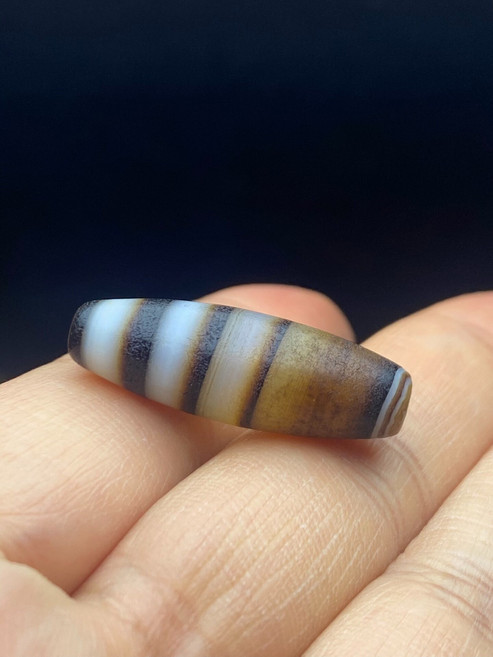 線珠 天珠 管珠 配珠 吊墜 鎖骨珠 三文魚管珠 尺寸30*10mm, 如圖所示, 1個