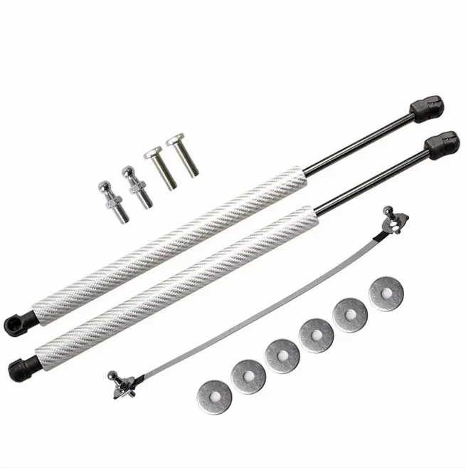 22PC 후드 댐퍼 (스바루 아웃백 레거시 BT 프론트 보닛 개조 가스 스트럿 서포트 쇼크 업소버 피스톤 로드), 03 silver carbon fiber