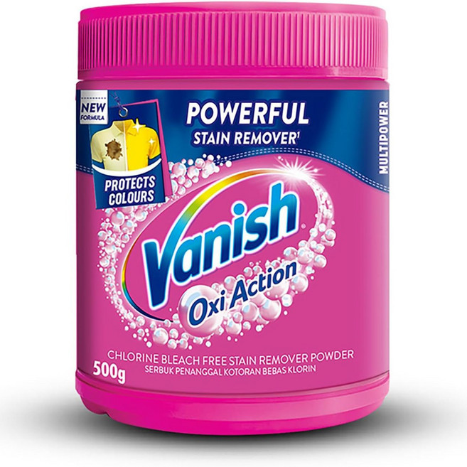 Vanish 漬無蹤 Oxi Action 活氧去漬粉 護色彩衣專用 500g, 1個