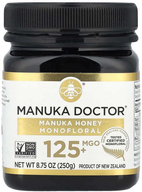 Manuka Doctor 마누카 꿀 단일꽃꿀 MGO 125+ 250g(8.75oz), One Color, 1개 - 쿠팡