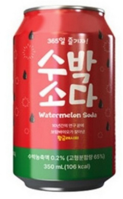 상일 수박소다 24캔, 12개, 350ml