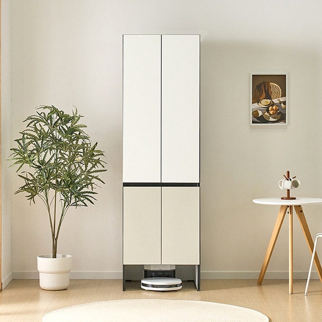 집무드 도피오 월플렉스 비스포크 로보락 로봇 청소기 긴문장 600, 베이지, 아이보리