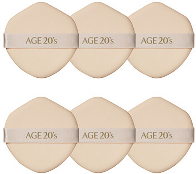 에이지투웨니스퍼프 에이지20s 마스터 퍼프, 베이지, 6개