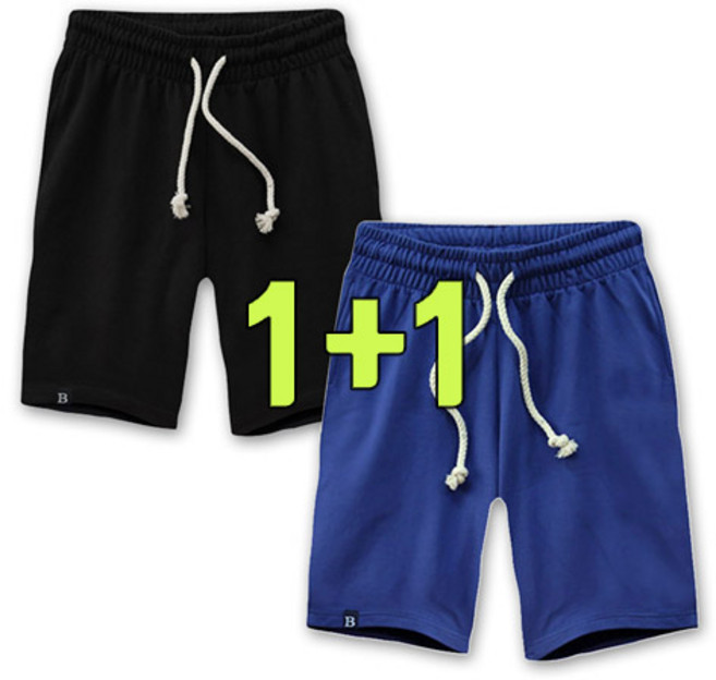 빅사이즈 남여공용 ~3XL까지 여름 데일리 트레이닝 밴딩 반바지 2개