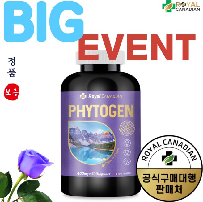 ROYAL CANADIAN Phytogen 로얄 캐네디언 파이토젠 500캡슐, 1개, 500정