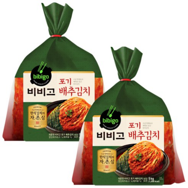 CJ 비비고 포기김치 5kg, 2개
