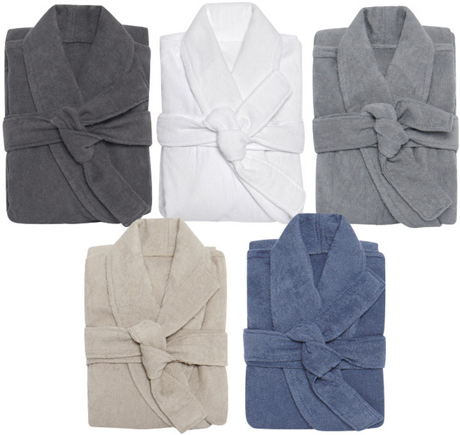 송월타월 프리미엄 호텔 고중량 목욕가운 30수 M, 연회색, 1개