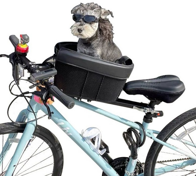 자전거 강아지 이동장 트레일러 브라켓 오토바이 바스켓, 1개, 산악 7.5kg 안전벨트안감포함