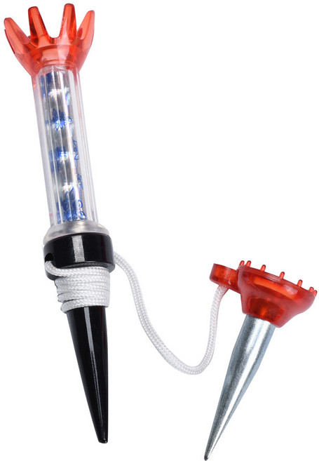 [골프면세점] 플라스틱 자석티 5개 set 마그네틱 롱티 숏티 세트, 레드