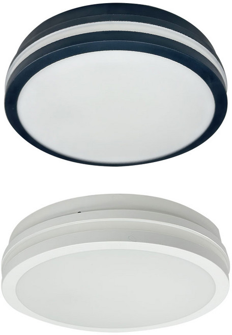 데이온 원형 직부등 10인치 30W 방수 투톤 조명 삼색변환 찜질방 사우나 욕실, 흰색몸통, 1개