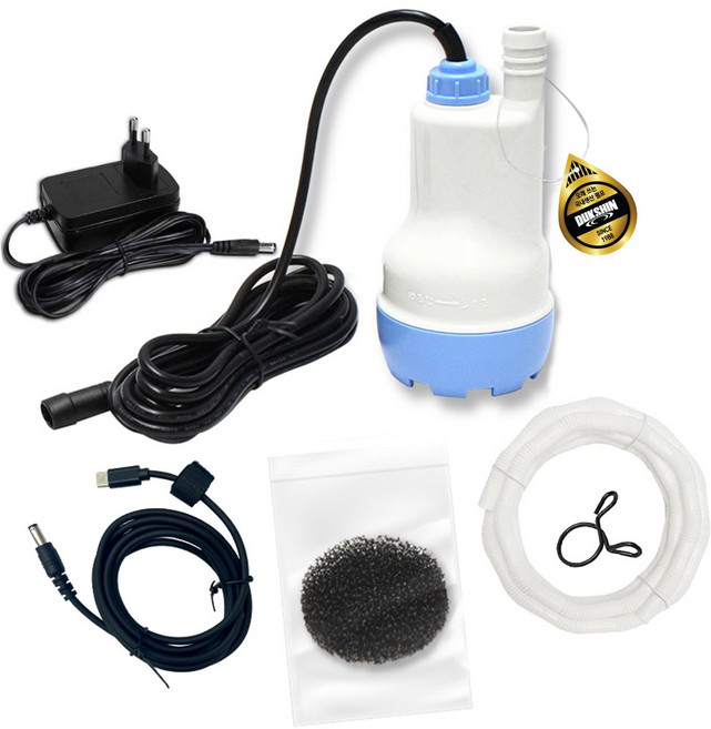 덕신 DBP-09A 휴대용 수중 배수 모터펌프 미니 양수기 호스 3M 포함, 1개