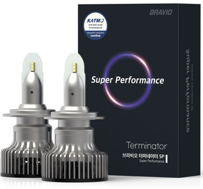 브라비오 바이펑션 터미네이터 SP LED전조등 헤드램프 라이트전구 업그레이드 킷 자동차 국토부인증 제품, 1개
