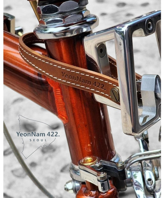 연남422 브롬톤 프론트백 스트랩 이태리 부테로 가죽 사용 8색상 러기지 프레임, 블랙, 1개