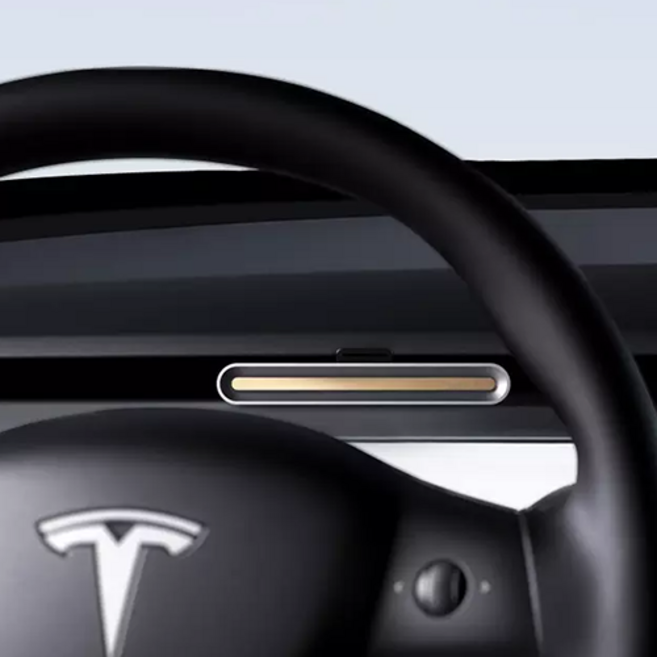 우드어 테슬라3 하이랜드 테슬라Y 전용 심플 차량용 방향제, 우드어리프레쉬 메탈, 1개