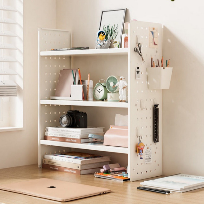 리브닉스 다용도 책상 정리 선반, 3단, 화이트