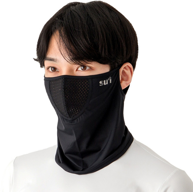 얼굴 햇빛가리개 스포츠 E형 마스크, E-2 블랙, 1개