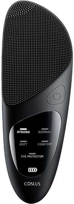 COSLUS 메이크업 세안 + 눈가 마사지 히팅 진동클렌저, 블랙, JMY05
