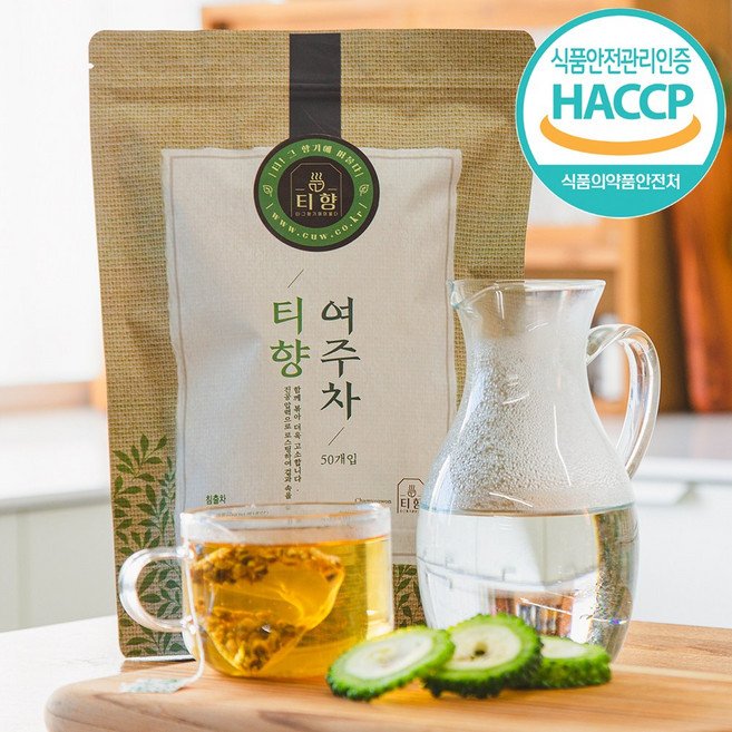 티향 국산 유기농 여주차 티백 1.2g 녹는 티백사용 50팩, 50개