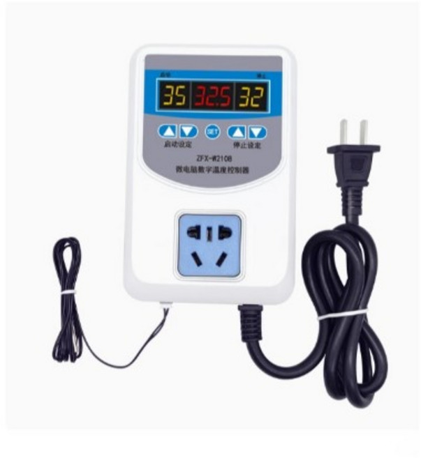 AC110 220V 30A插座型溫度時間控制器 數位顯示 多段定時 即插即用, 1個