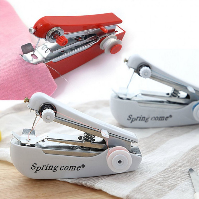 휴대용 수동 미니 재봉틀 핸드형 가정용 수선 미싱기 봉제기 한땀 바느질 소형 색상랜덤, 상세페이지 참조, 상세페이지 참조, 상세페이지 참조