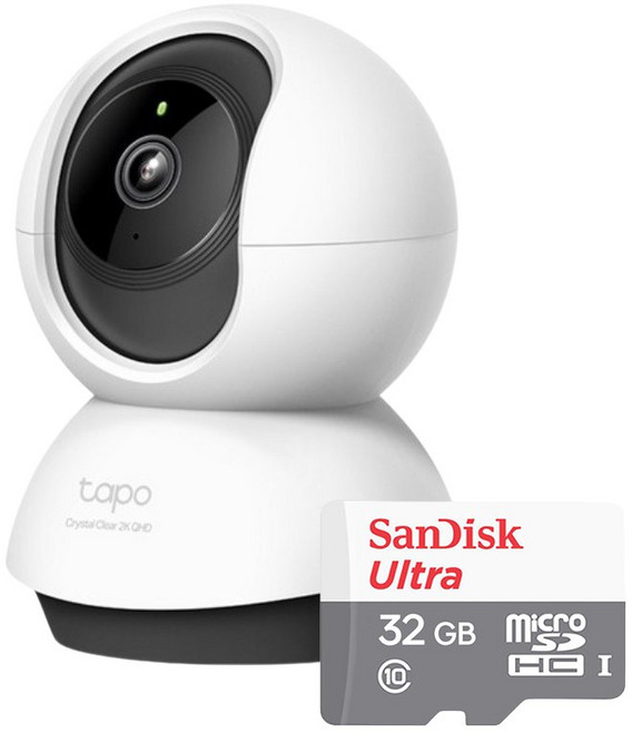 티피링크 Tapo TC72＋32GB SD카드 아기 강아지 초고화질 홈캠 펫캠 세트, 1개