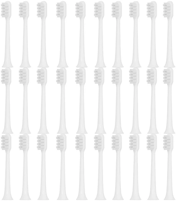 교체용 칫솔모와 호환 가능 Xiaomi T200C/T200 부드러운 강모 소닉 전기 진공, 05 white-30pcs