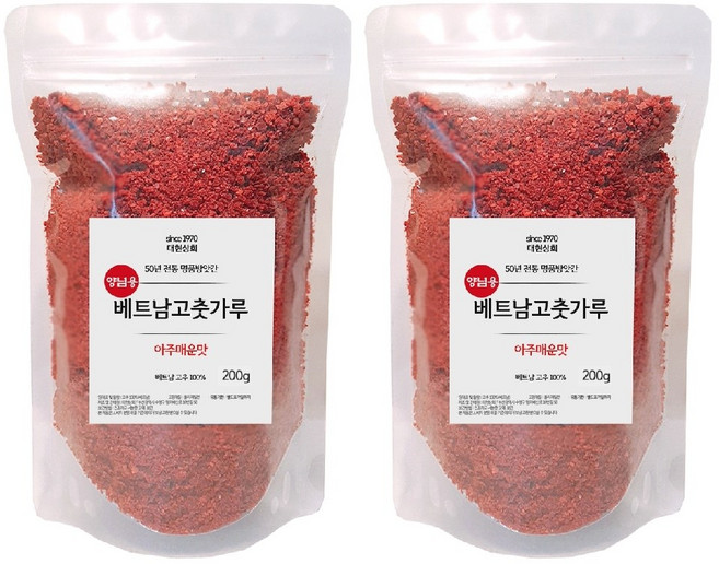 대현상회 베트남 고춧가루 세트, 200g, 2개