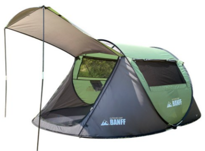 밴프 원터치 캐머런 텐트 캐노피 CT07, KHAKI (카키), 4인용