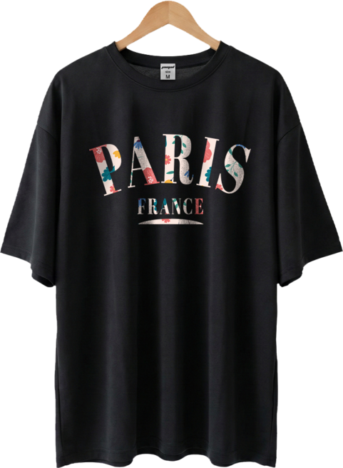 몰토벨리노 파리 플라워가든 데일리 반팔 오버핏 래쉬가드 상의 & 4부 보드숏 비치 바지 상하 세트, 타입3 상의만