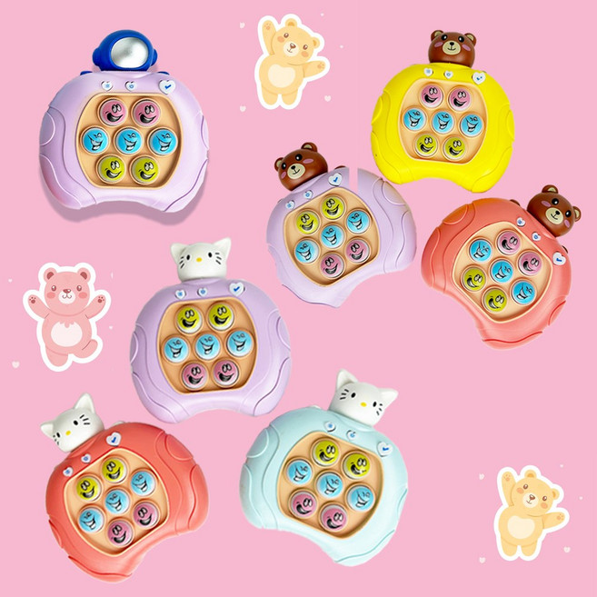 재밌는 스피드 푸쉬팝 게임기 푸시팝 스피드킹 토끼 고양이 우주인 팝잇게임기 뽁뽁이 장난감 선물, 아스트로, 1개