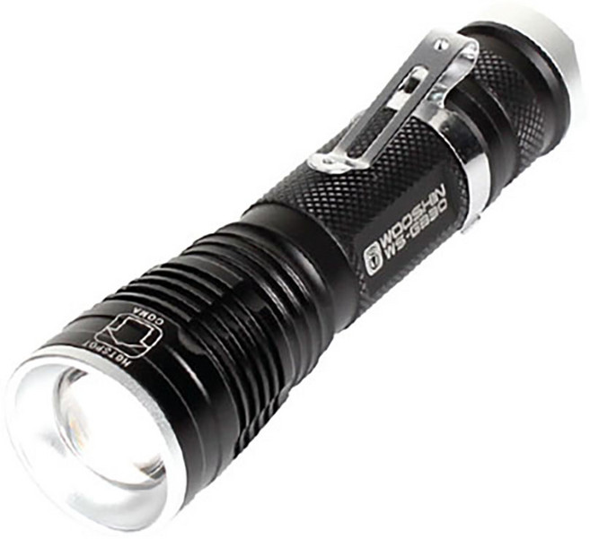 LED 줌 충전식 라이트 손전등 자전거 거치대 포함 WS-G330, 1개, 실버