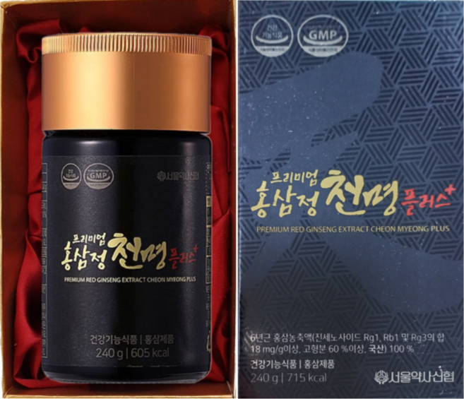 서울약사신협 진세노사이드 54mg 프리미엄 홍삼정 천명 플러스 + 쇼핑백, 240g, 1개