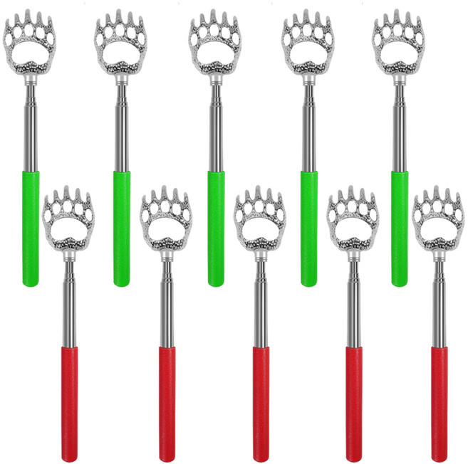 곰발바닭 스텐 4단 접이식 휴대용 효자손 E타입, 10개, 08) 혼합B