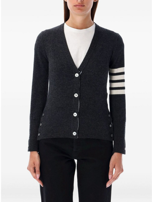 톰 브라운 classic V-neck cashmere cardigan
