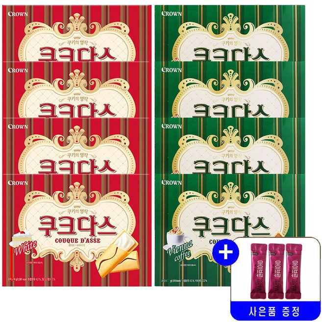 크라운 쿠크다스 화이트토르테 289g+비엔나커피 289g 묶음행사+사은품 증정, 289g, 1개