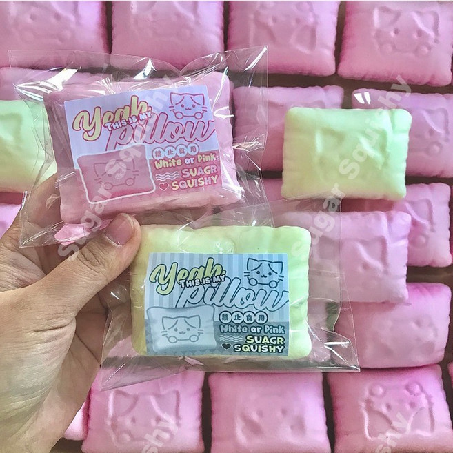쫀득 쿠션 말랑이 스퀴시, 1개, 10g, 화이트,핑크
