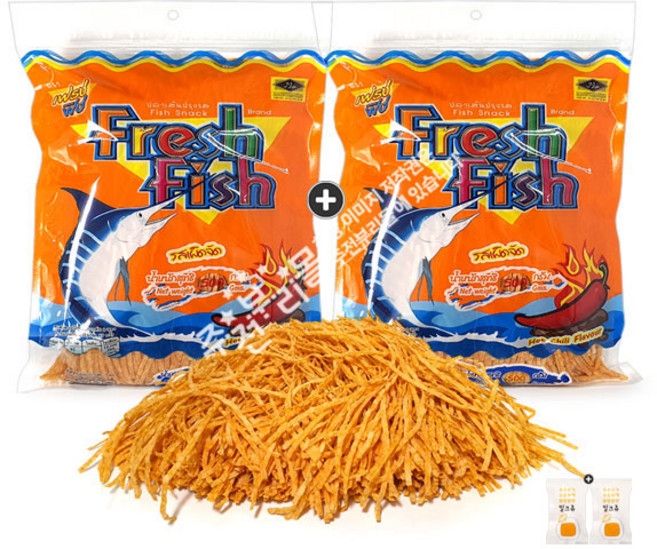 1+1 피쉬스낵(매콤한맛 500g) 총2봉+밀크츄 2개 세트, 500g