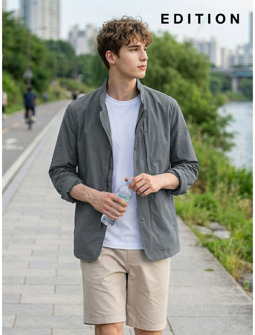 나일론 경량 스트레치 점퍼 NEB2FJ1901