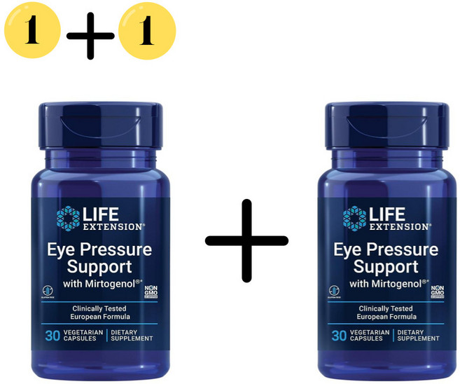 1+1 라이프익스텐션 아이 프레셔 서포트 피크노제놀 120mg 30캡슐, 30정, 2개