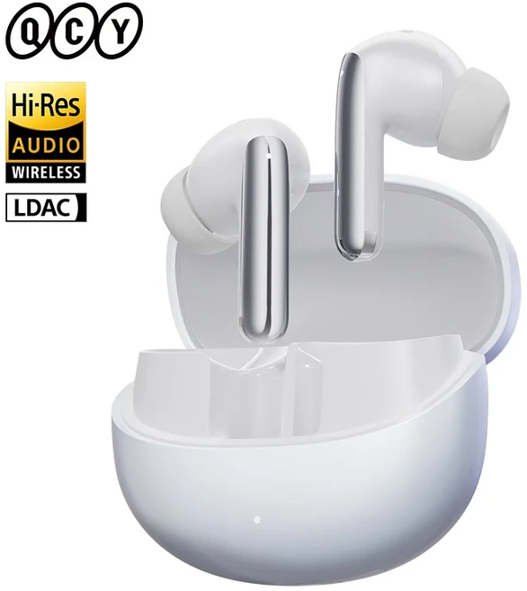 QCY MeloBuds Pro 46dB ANC 무선 이어폰 고해상도 LDAC Bluetooth 5.3 이어버드 6 마이크 다중 지점 연결, 14 WHITE, 01 China Mainland