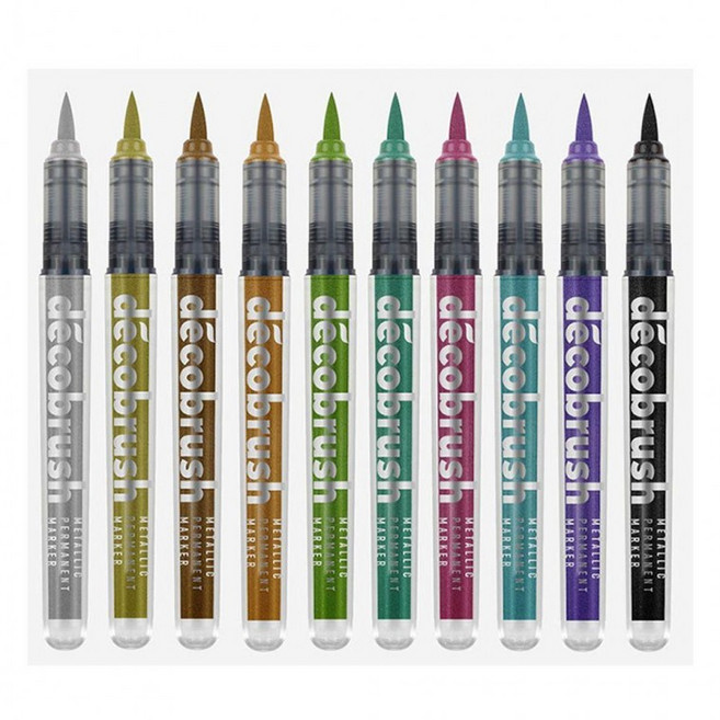 카린 데코메탈 브러쉬마카 낱색 10컬러, METALLIC GREEN  8535